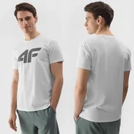 Koszulki męskie - 4F T-SHIRT MĘSKI Z KRÓTKIM RĘKAWEM KOSZULKA BAWEŁNIANA SPORTOWA SS24 - miniaturka - grafika 1