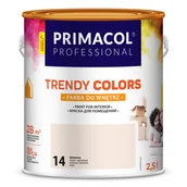 Farby wewnętrzne - Primacol Farba Trendy Colors kremowa (14) 2,5 l PROFESSIONAL - miniaturka - grafika 1