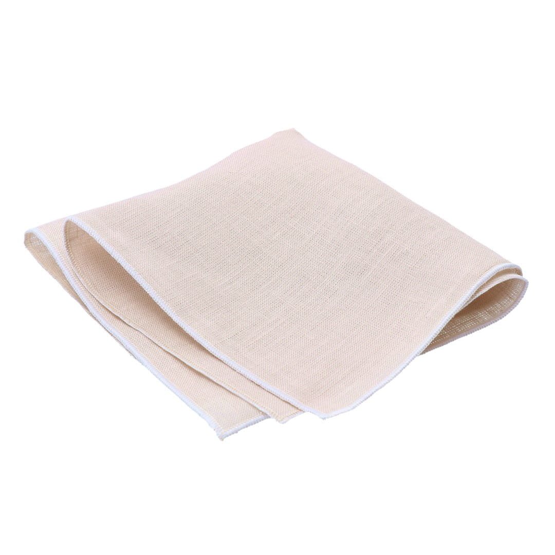 Poszetka lniana jasny beż