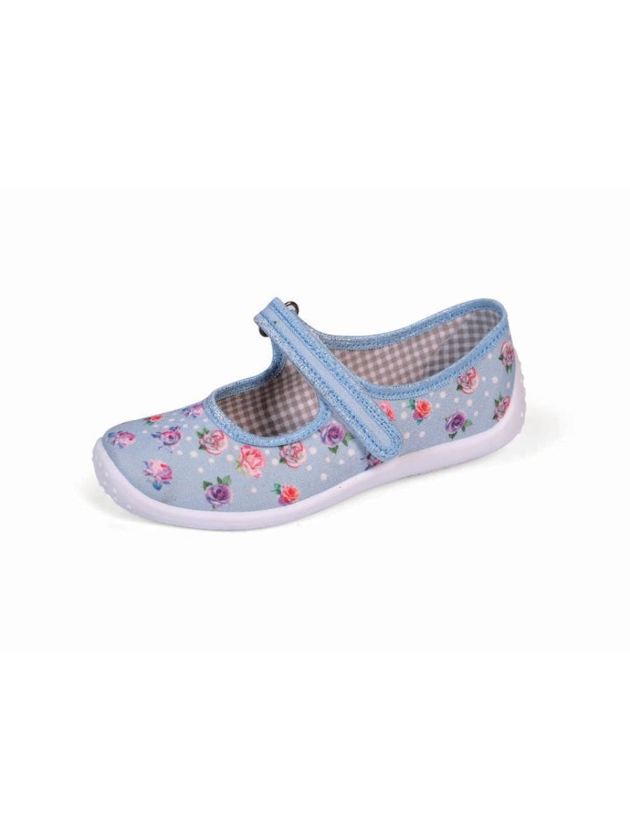 Dziewczęce kapcie z nadrukiem niebieskie Nazo r.25