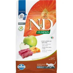 Farmina N&D Grain Free Adult Cat Pumpkin Venison&Apple 0,3 kg - Sucha karma dla kotów - miniaturka - grafika 1