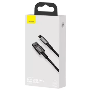 Kabel USB do Lightning Baseus Tungsten Gold, 2.4A, 1m (czarny) - Kable USB - miniaturka - grafika 7