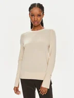 Swetry damskie - Calvin Klein Sweter K20K207575 Beżowy Regular Fit - miniaturka - grafika 1