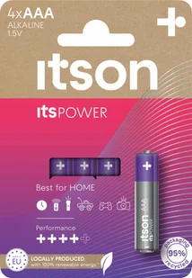 itson itsPOWER battery Alkaline LR03IPO/4CP - Baterie i akcesoria - miniaturka - grafika 1