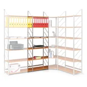 Regały biurowe - B2B Partner Regał biurowy, dodatkowy, 2030x600x365 mm, buk 101454 - miniaturka - grafika 1