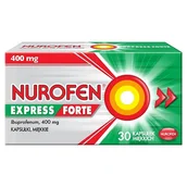 Przeziębienie i grypa - RECKITT BENCKISER Nurofen express forte 400 mg x 30 kaps - miniaturka - grafika 1