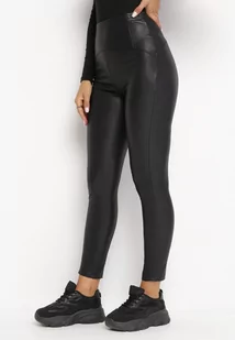 Czarne Legginsy z Imitacji Skóry Capriana - Legginsy - miniaturka - grafika 1