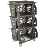 Gadżety do domu - Orion Wózek regał organizer szafka koszyk 4-poziomowy kuchenny łazienkowy na kółkach do kuchni łazienki ku O-812609 + O-812609 - miniaturka - grafika 1