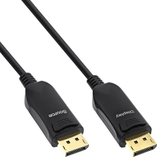 Kabel InLine InLine® DisplayPort 1.4 AOC cable active, 8K4K, black, gold, 40m - Kable komputerowe i do monitorów - miniaturka - grafika 1