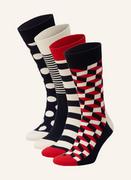 Skarpetki damskie - Happy Socks Skarpety Classic Navy, 4 Pary, Z Pudełkiem Prezentowym blau - miniaturka - grafika 1