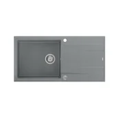 Zlewozmywaki - QUADRON Zlewozmywak EVAN 146 XL szary, elementy stalowe, k.pneum. HCQE10050U5_BS_P2O0 Z - miniaturka - grafika 1