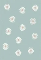 Dywany dla dzieci - Dywan dziecięcy FD Lida Stokrotki miętowy - miniaturka - grafika 1