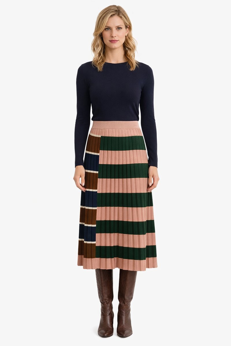 WEEKEND MAX MARA SWETERKOWA SPÓDNICA MIDI W PASKI M 1I3A