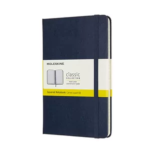 Moleskine 8058647626673 notatniki - klasyczna kolekcja średnia, w kratkę, twarda okładka szafirowa - Artykuły biurowe - miniaturka - grafika 3