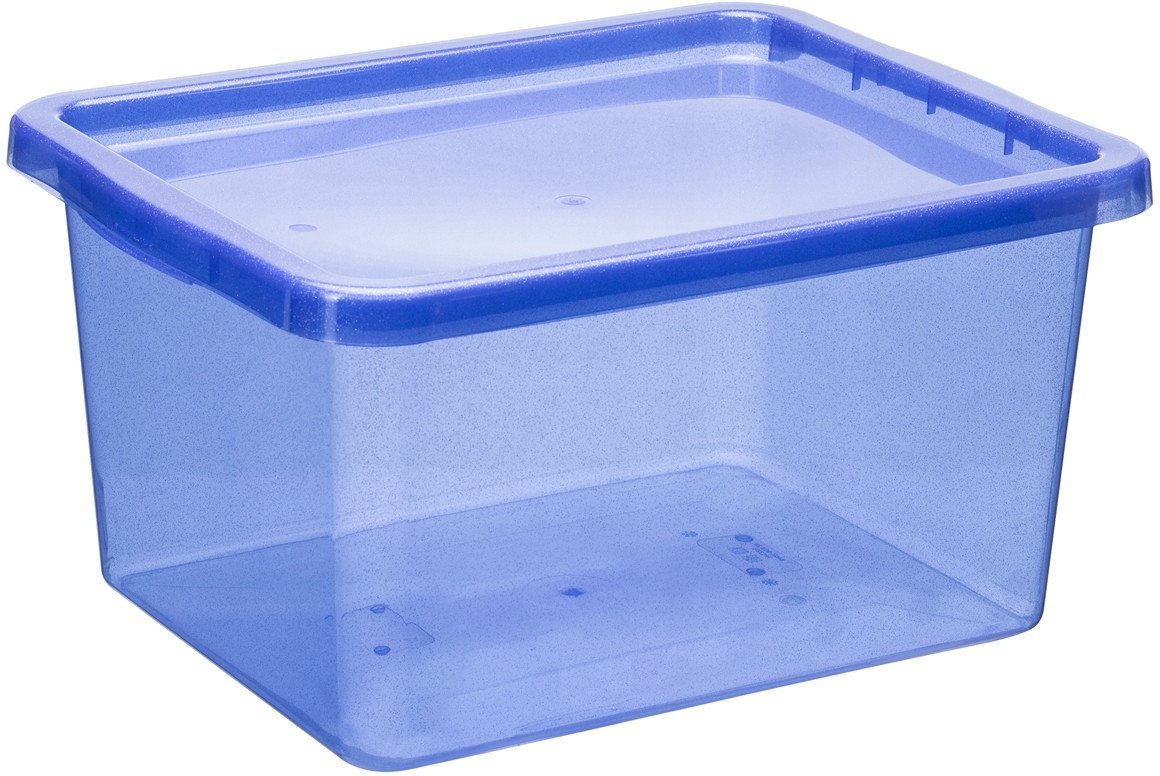 PLAST TEAM - Pojemnik plastikowy na zabawki - pudełko skrzynia kosz - śliwkowy - 20 L