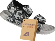 Buty dla dziewczynek - American Club Dziecięce klapki basenowe American Club CNH-69GY 32 - miniaturka - grafika 1