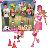 Lalki dla dziewczynek - Zestaw lalek rodzina Steffi Love sporty familijne Steffi, Kevin i dzieci - miniaturka - grafika 1