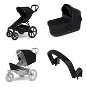 Wózki dziecięce - Wózek miejski Thule Urban Glide 4-wheel Black + Bassinet Black SET 4in1 - miniaturka - grafika 1