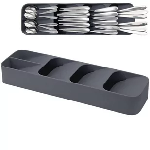 Orion Organizer, wkład do szuflady, pojemnik, koszyk na sztućce, widelce, noże, łyżki, łyżeczki, szary 229010-S - Suszarki do naczyń - miniaturka - grafika 1