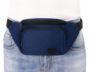 Sportowa Saszetka Na Pas Nerka Męska Biodrówka Granatowa Pako Jeans - Nerki - miniaturka - grafika 1