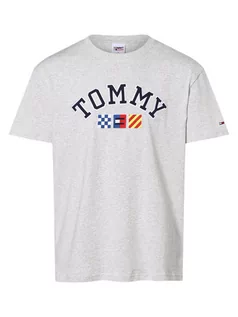 Koszulki męskie - Tommy Jeans - T-shirt męski, szary - grafika 1