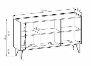 Komoda Marbren szeroka czarna - Komody - miniaturka - grafika 6