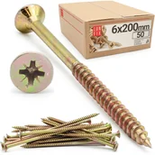 Wkręty - Wkręty do drewna uniwersalne 6x200mm 50szt. - miniaturka - grafika 1