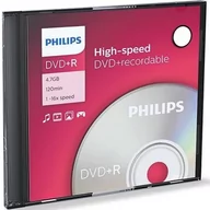 Pozostałe nośniki i napędy - Philips Płyta DVD+R 4,7GB 16X SLIM - 10 szt. - miniaturka - grafika 1