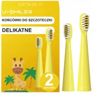Końcówki do szczoteczek elektrycznych - 2 KOŃCÓWKI GŁÓWKI DO SZCZOTECZKI SONICZNEJ DLA DZIECI DO ZĘBÓW - miniaturka - grafika 1