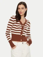 Swetry damskie - Fracomina Kardigan FS24WT8005K459N8 Brązowy Slim Fit - miniaturka - grafika 1