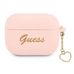Guess GUAPLSCHSP AirPods Pro cover różowy/pink Silicone Charm Collection - Akcesoria do słuchawek - miniaturka - grafika 1