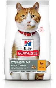 Hills Science Plan Adult Sterilised, kurczak - 10 kg Dostawa GRATIS! - Sucha karma dla kotów - miniaturka - grafika 1