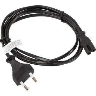 LANBERG LANBERG Kabel zasilający EURO radiowy) CEE 7/16 IEC 320 C7 1.8M czarny (CA-C7CA-10CC-0018-BK) - Kable komputerowe i do monitorów - miniaturka - grafika 1