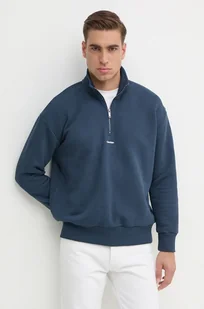 Calvin Klein bluza męska kolor niebieski z nadrukiem K10K113569 - Bluzy męskie - miniaturka - grafika 1