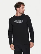 Bluzy męskie - Guess Longsleeve M4YI33 J1314 Czarny Slim Fit - miniaturka - grafika 1