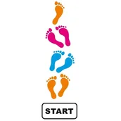 Zabawki i gry sportowe - Mata Gra Animacyjna Skaczące Stópki 50x200cm - miniaturka - grafika 1