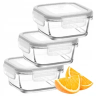 Pojemniki kuchenne - Pojemniki szklane HERMETYCZNE z pokrywką USZCZELKĄ 1150 ml ZESTAW 3 SZT - miniaturka - grafika 1