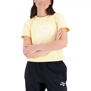 Koszulka New Balance WT31554RAW - żółte - Koszulki sportowe damskie - miniaturka - grafika 1