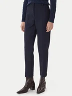 Spodnie sportowe damskie - Tommy Hilfiger Spodnie materiałowe WW0WW48355 Granatowy Straight Fit - miniaturka - grafika 1