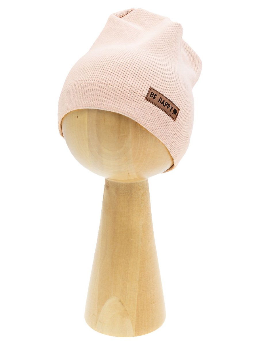 Dziewczęca czapka bawełniana beżowa Nicol,r.56/62