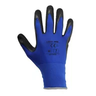 Rękawice robocze - Rękawice ochronne powlekane lateksem LAHTI PRO czarno granatowe 8 - miniaturka - grafika 1