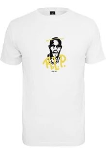 Koszulki męskie - Mister Tee Męski T-shirt z napisem"Helle", biały, XS - grafika 1