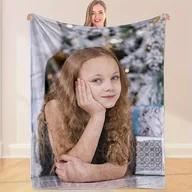Inne - TEMU Koc z Personalizowanym Wzorem HD - Zdjęcie i Geometryczny Wzór, Miękki Flanelowy Materiał, na Każdą Porę Roku do Kanapy, Łóżka, Biura i Podróży - miniaturka - grafika 1