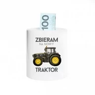 Skarbonki - Skarbonka Koszulkowy Zbieram na nowy traktor, 8,2x9 cm - miniaturka - grafika 1