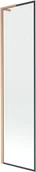 Parawany nawannowe - Mexen Next L parawan nawannowy 1-skrzydłowy 50 x 150 cm, czarny wzór, miedź szczotkowana - 895-050-000-03-70-65 - miniaturka - grafika 1