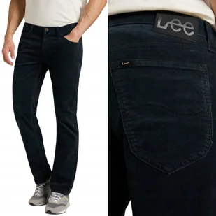 Lee DAREN ZIP FLY REGULAR STRAIGHT Black CZARNE SZTRUKSY W33 L32 - Spodnie męskie - miniaturka - grafika 1