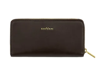 Skórzany duży brązowy portfel damski Vitoria- na zamek, polski producent - Portfele - miniaturka - grafika 1