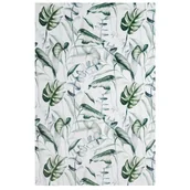 Koce - Koc 150x200 cm Ellen zielona biała oliwka monstera poliester - miniaturka - grafika 1