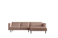 Narożniki - Narożnik w kształcie litery L Dani nowoczesny i przestronny materiał Poso - Różowy - Prawy - miniaturka - grafika 1