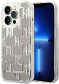 Etui i futerały do telefonów - Karl Lagerfeld KLHCP14XLMNMS iPhone 14 Pro Max 6,7" hardcase srebrny/silver Liquid Glitter Monogram - miniaturka - grafika 1
